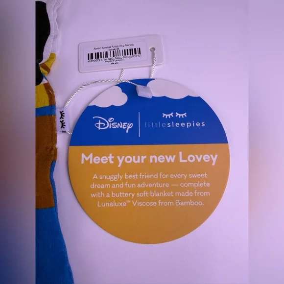 NWT Little Sleepies Disney Toy Story Woody Lovey Bamboo Security Blanket Plush - Picture 6 of 7